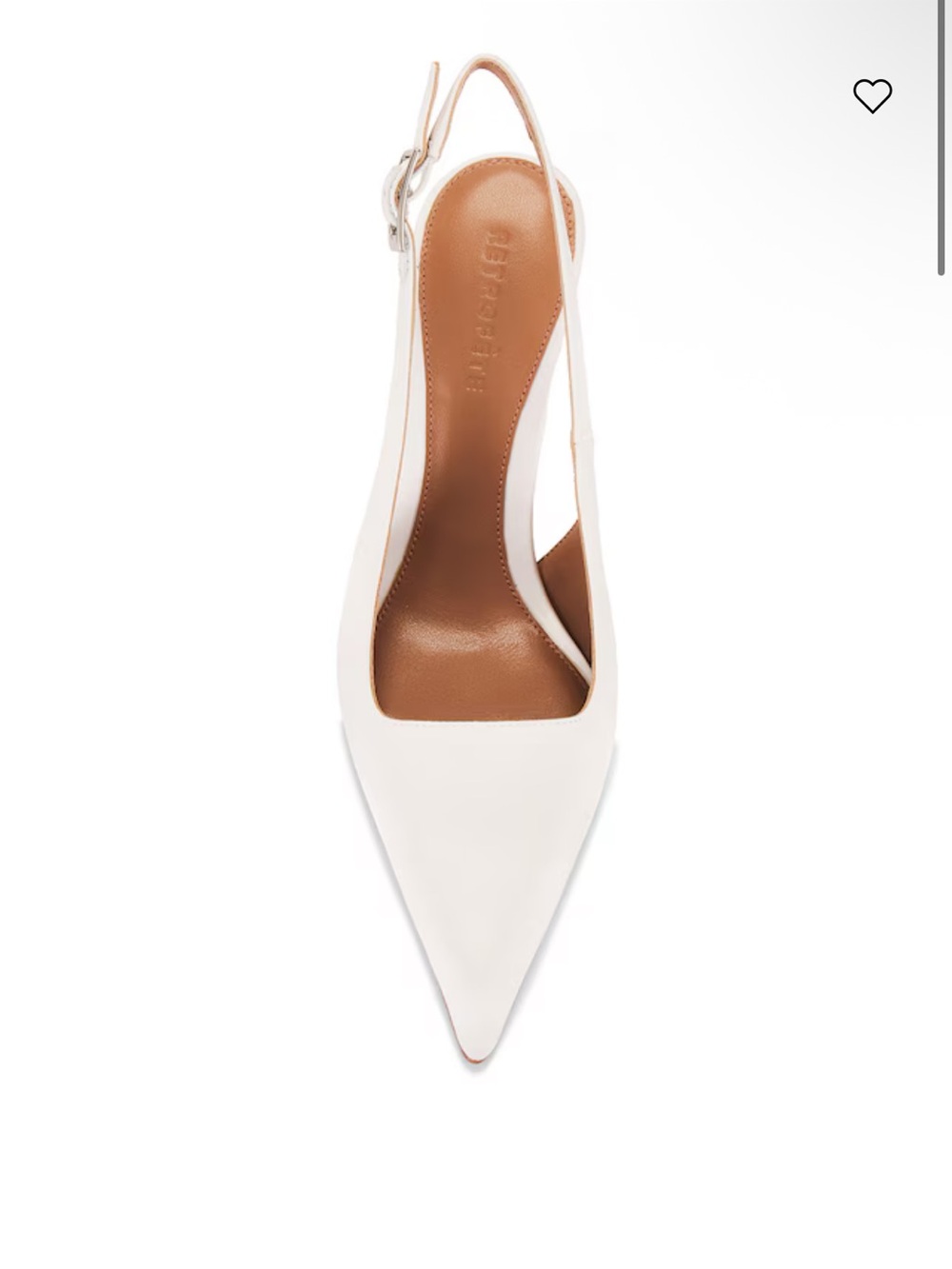 Retrofete Evelyn Satin Sling Back winter white Size 9